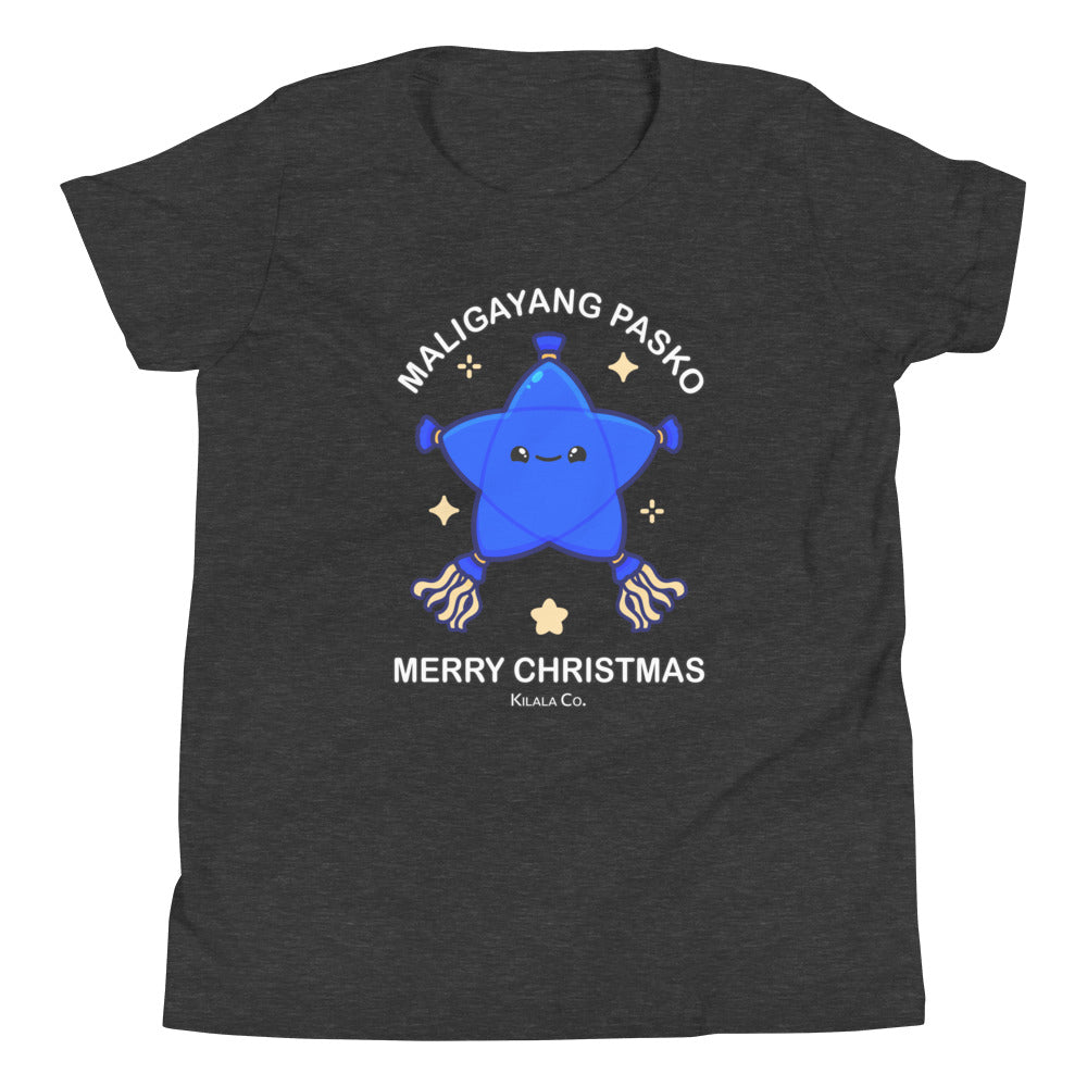 Maligayang Pasko Blue Cuties Star - Kurzarm-T-Shirt für Jugendliche