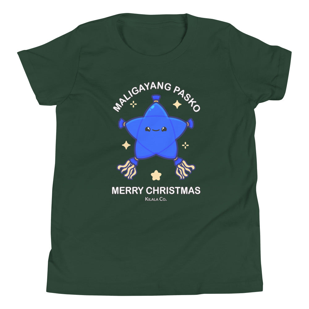 Maligayang Pasko Blue Cuties Star - Youth Short Sleeve T-Shirt