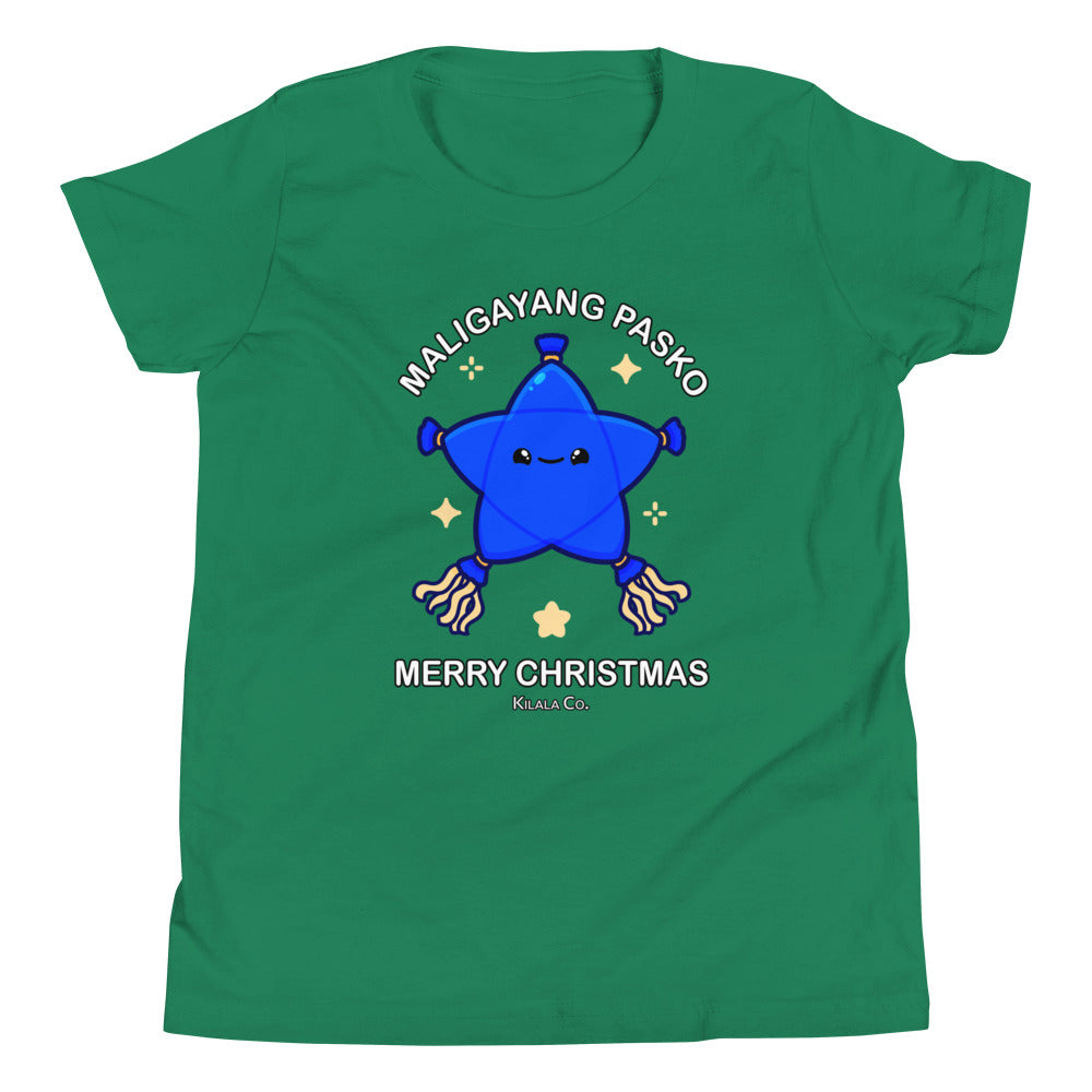 Maligayang Pasko Blue Cuties Star - Kurzarm-T-Shirt für Jugendliche