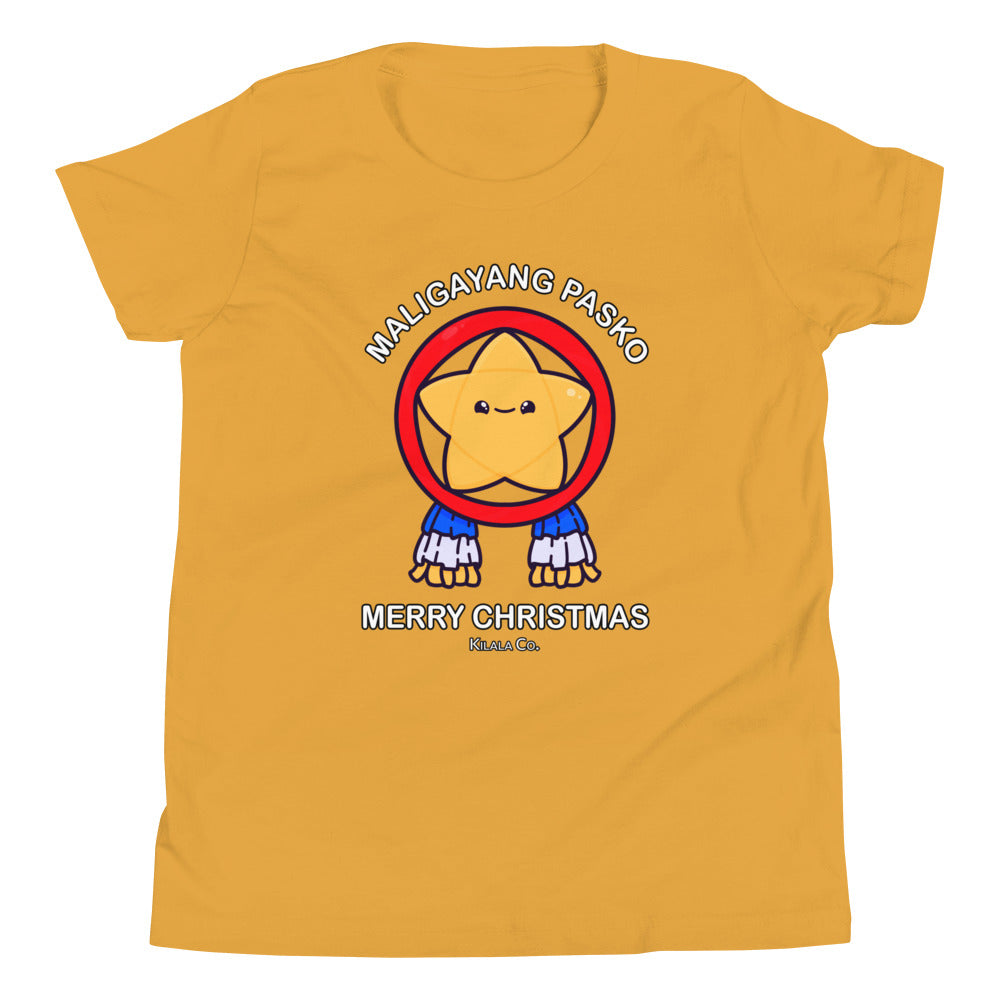 Maligayang Pasko Gold Cuties Star - Youth T-Shirt