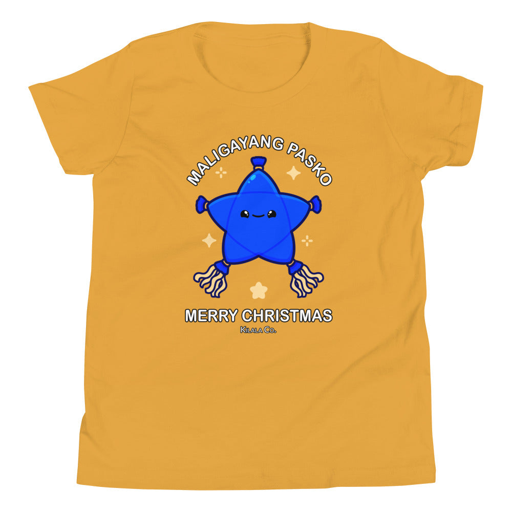 Maligayang Pasko Blue Cuties Star - Youth Short Sleeve T-Shirt