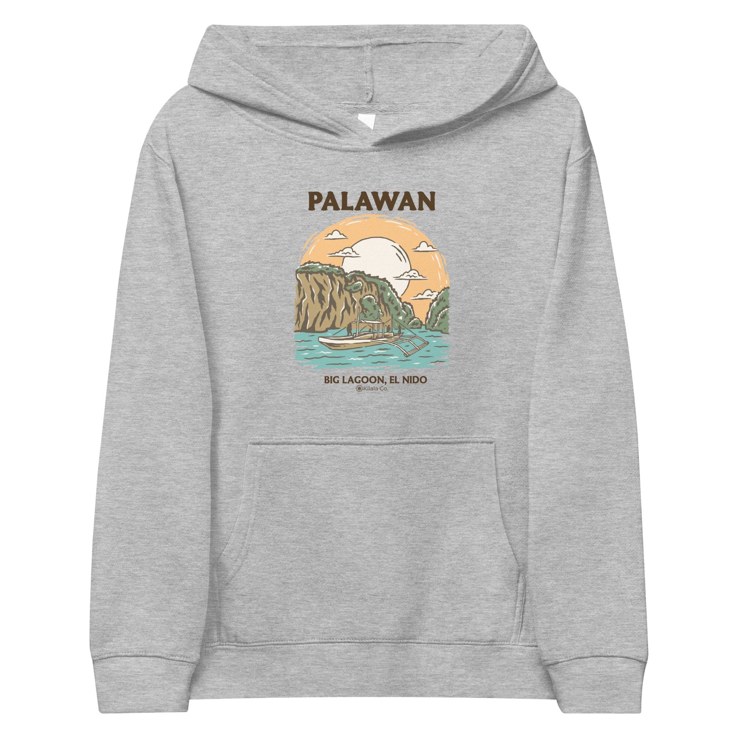 Palawan Big Lagoon Fleece-Kapuzenpullover für Kinder