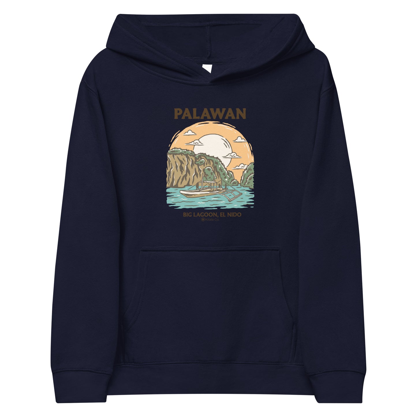 Palawan Big Lagoon Fleece-Kapuzenpullover für Kinder