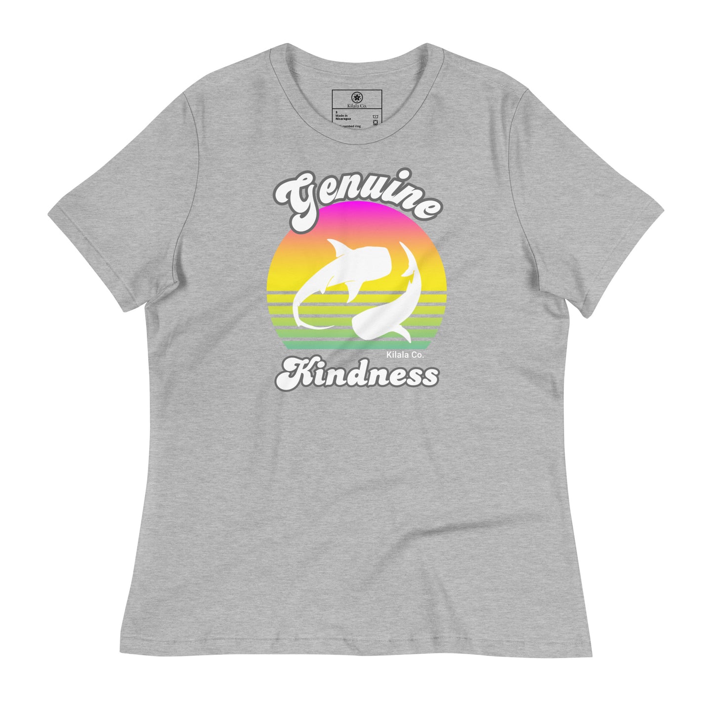 Genuine Kindness Whale Sharks T-Shirt (Women's) - Golden Gradient