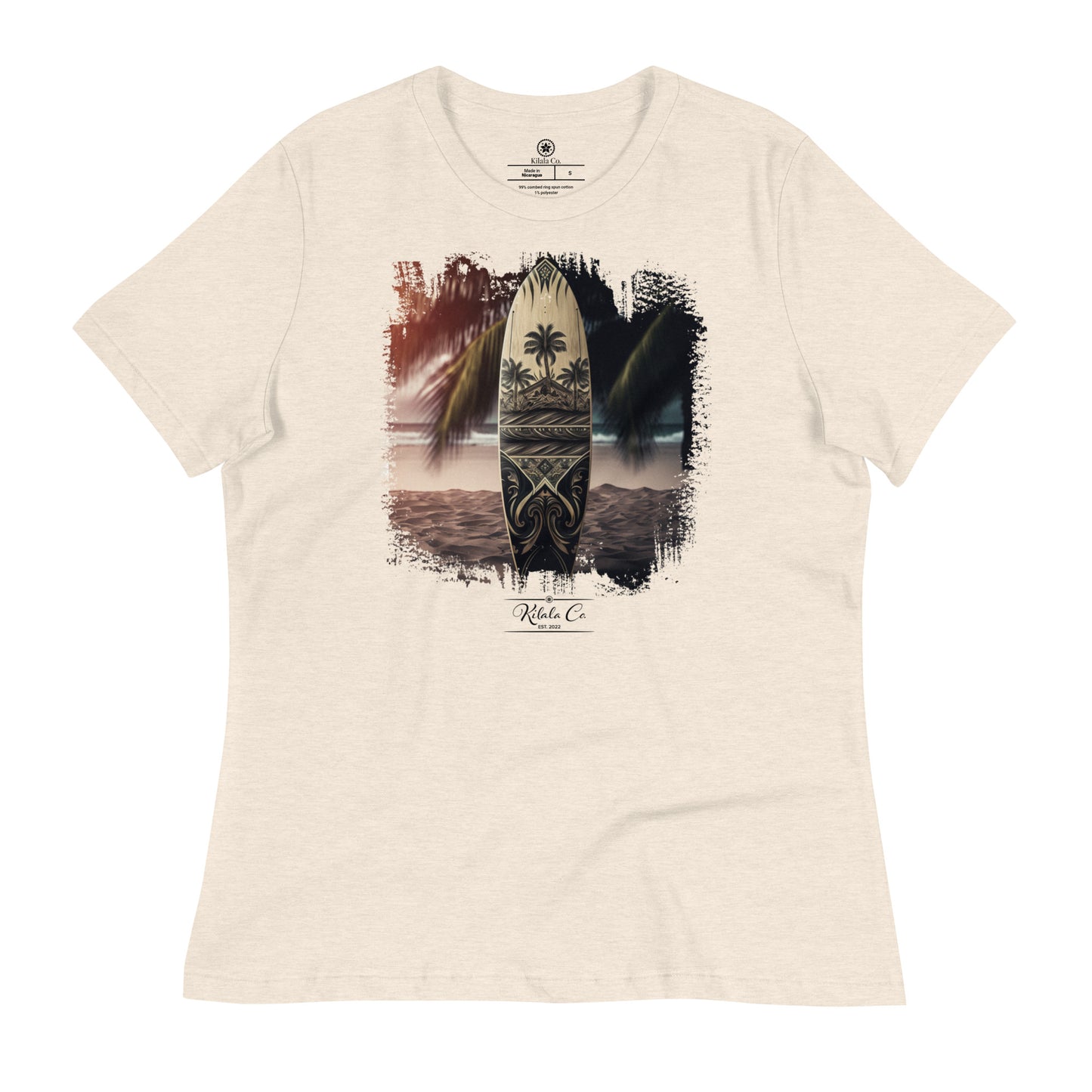 Tribal Philippine Muster Surfbrett - Damen entspannt T-Shirt