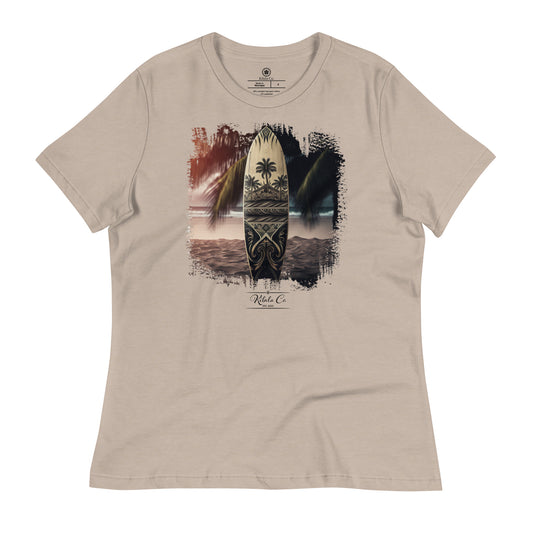 Tribal Philippine Muster Surfbrett - Damen entspannt T-Shirt