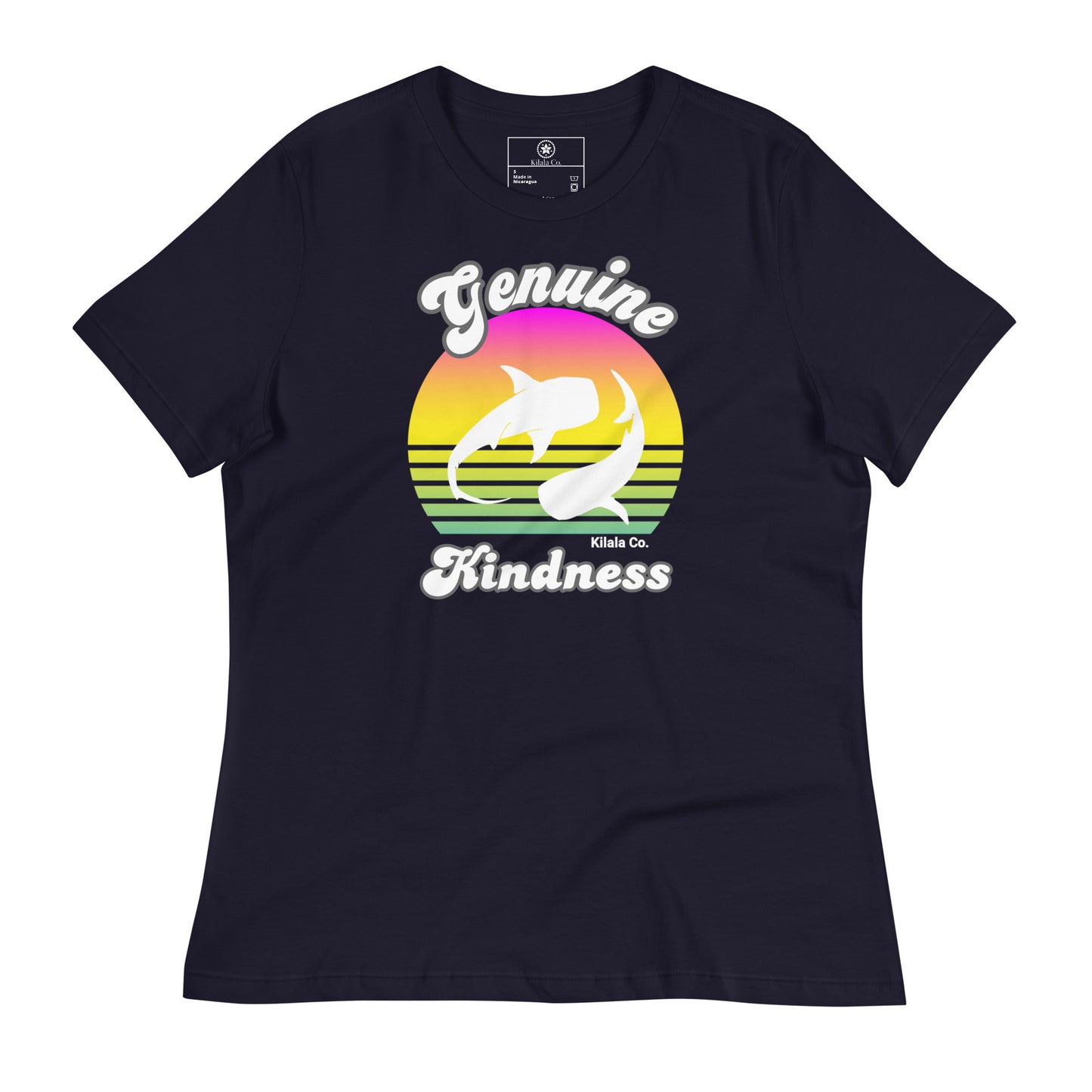 Genuine Kindness Whale Sharks T-paita (naisten) - Golden Gradient