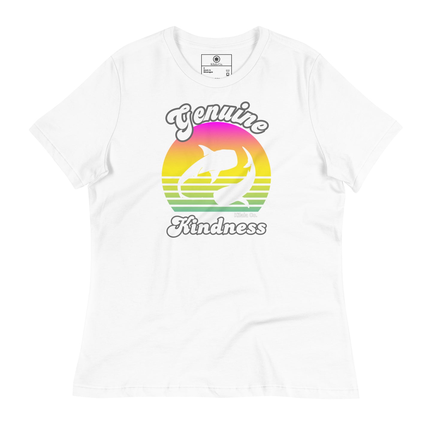 Genuine Kindness Whale Sharks T-paita (naisten) - Golden Gradient