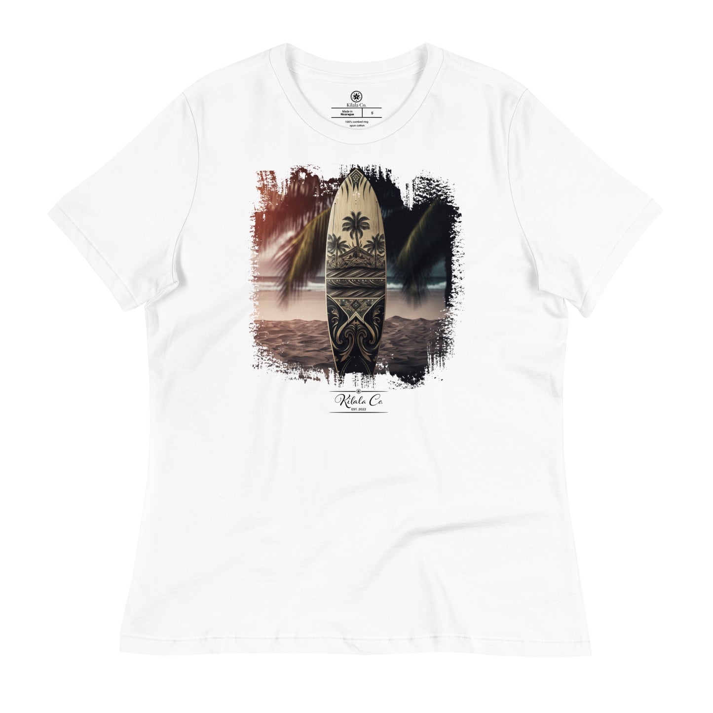 Tribal Philippine Muster Surfbrett - Damen entspannt T-Shirt